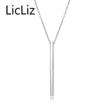 LicLiz Chic 925 Sterling Silver Bar Pendant Chocker Necklaces Punk Style New Year's Gifts Fine Jewelry For Women Collares LN0192