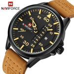 NAVIFORCE Luxury Brand Men Army Military Watches Men's Quartz Date Clock Man Leather Strap Sports Wrist Watch Relogio Masculino