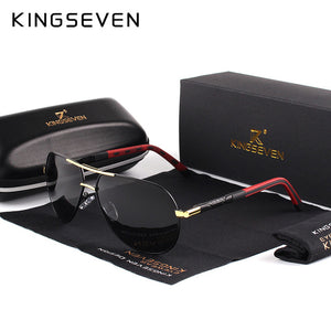 KINGSEVEN Aluminum Magnesium Men's Sunglasses Polarized Men Coating Mirror Glasses oculos Male Eyewear Accessories For Men K725