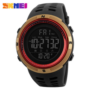 SKMEI Men Sports Watches Countdown Double Time Watch Alarm Chrono Digital Wristwatches 50M Waterproof Relogio Masculino 1251