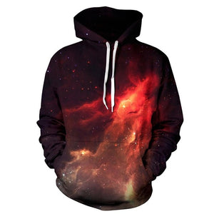 Mr.1991INC Space Galaxy 3d Sweatshirts Men/Women Hoodies With Hat Print Stars Nebula Autumn Winter Loose Thin Hooded Hoody Tops