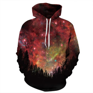 Mr.1991INC Space Galaxy 3d Sweatshirts Men/Women Hoodies With Hat Print Stars Nebula Autumn Winter Loose Thin Hooded Hoody Tops