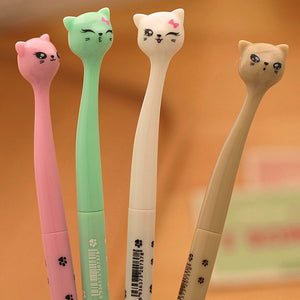 0.5mm Cute Kawaii Plastic Ink Gel Pen Cartoon Cat Pens For School Writing Office Supplies Korean Stationery Student 2102