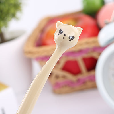 0.5mm Cute Kawaii Plastic Ink Gel Pen Cartoon Cat Pens For School Writing Office Supplies Korean Stationery Student 2102