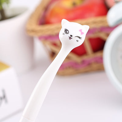 0.5mm Cute Kawaii Plastic Ink Gel Pen Cartoon Cat Pens For School Writing Office Supplies Korean Stationery Student 2102