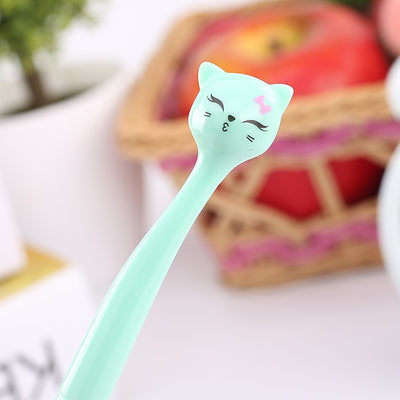 0.5mm Cute Kawaii Plastic Ink Gel Pen Cartoon Cat Pens For School Writing Office Supplies Korean Stationery Student 2102