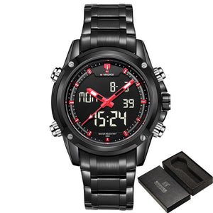 NAVIFORCE Luxury Brand Men Sports Army Military Watches Men's Quartz Analog LED Clock Male Waterproof Watch relogio masculino