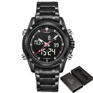 NAVIFORCE Luxury Brand Men Sports Army Military Watches Men's Quartz Analog LED Clock Male Waterproof Watch relogio masculino