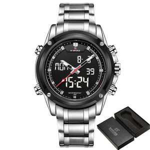 NAVIFORCE Luxury Brand Men Sports Army Military Watches Men's Quartz Analog LED Clock Male Waterproof Watch relogio masculino