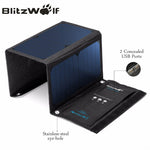 BlitzWolf 20W Solar Power Bank Solar Panel Portable Charger External Battery Universal Powerbank For iPhone For Xiaomi Phones