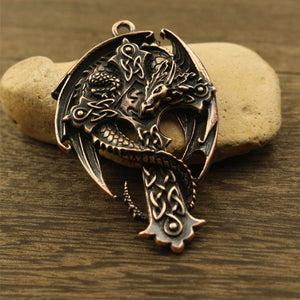 1pcs Fashion celt dragon pendant men cross necklace, dragon necklace, wing necklace, guardian cross, religious  cross jewelry