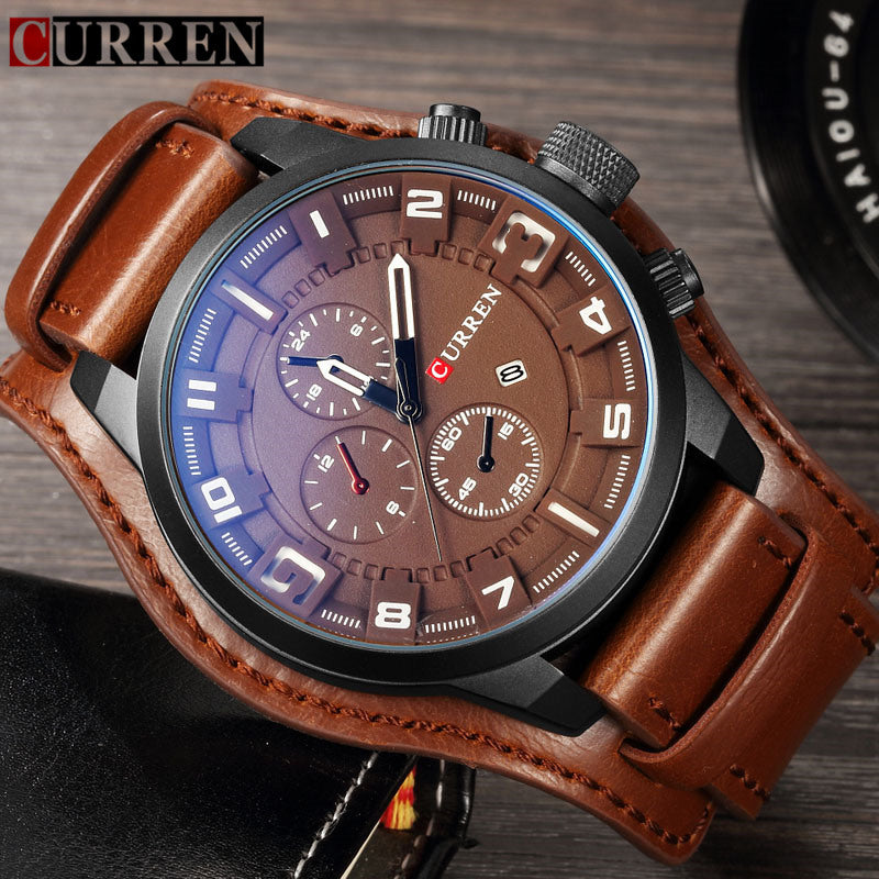 Curren 8225 Army Military Quartz Mens Watches Top Brand Luxury Leather Men Watch Casual Sport Male Clock Watch Relogio Masculino