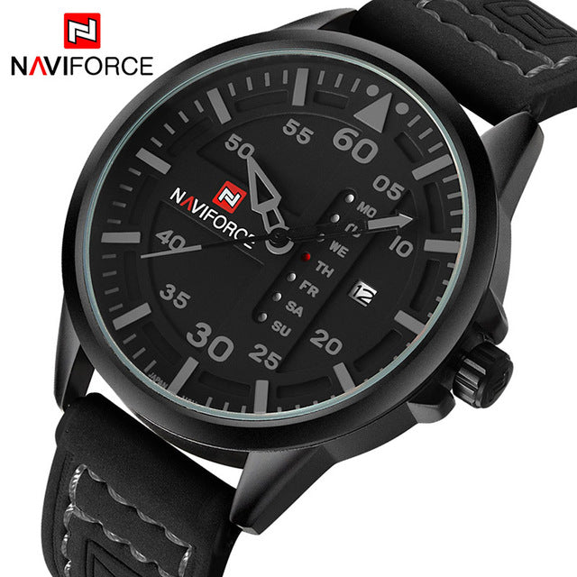 NAVIFORCE Luxury Brand Men Army Military Watches Men's Quartz Date Clock Man Leather Strap Sports Wrist Watch Relogio Masculino