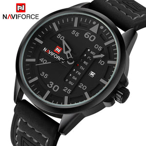 NAVIFORCE Luxury Brand Men Army Military Watches Men's Quartz Date Clock Man Leather Strap Sports Wrist Watch Relogio Masculino