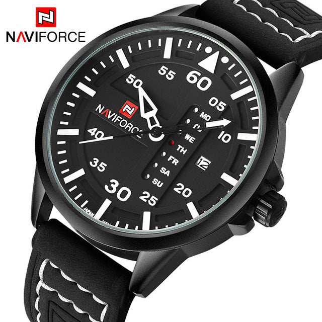 NAVIFORCE Luxury Brand Men Army Military Watches Men's Quartz Date Clock Man Leather Strap Sports Wrist Watch Relogio Masculino