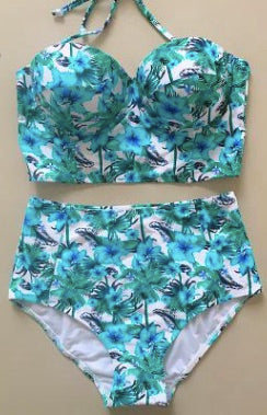 New High Waist Bikini Set Black  2XL Swimsuit Swimwear High Quality Material