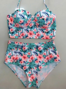 New High Waist Bikini Set Black  2XL Swimsuit Swimwear High Quality Material