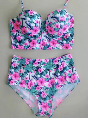 New High Waist Bikini Set Black  2XL Swimsuit Swimwear High Quality Material