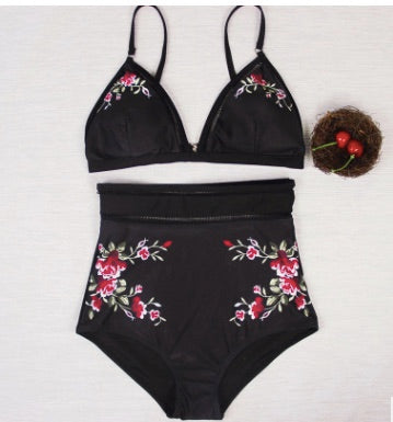 New High Waist Bikini Set Black  2XL Swimsuit Swimwear High Quality Material