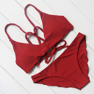 RUUHEE Bikini 2017 Hot Sexy Swimsuit Women Swimwear Bathing Suit Push Up Brazilian Bikini Set Printed Bandage Swimming Suits