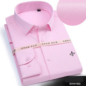 DUDALINA 2017 Men Casual Long Sleeved Solid shirt Slim Fit Male Social Business Dress Shirt Brand Men Clothing Soft Comfortable