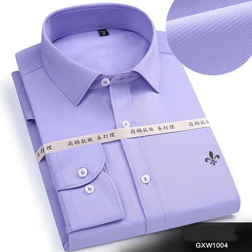 DUDALINA 2017 Men Casual Long Sleeved Solid shirt Slim Fit Male Social Business Dress Shirt Brand Men Clothing Soft Comfortable