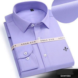 DUDALINA 2017 Men Casual Long Sleeved Solid shirt Slim Fit Male Social Business Dress Shirt Brand Men Clothing Soft Comfortable