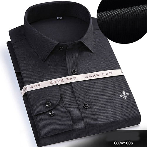 DUDALINA 2017 Men Casual Long Sleeved Solid shirt Slim Fit Male Social Business Dress Shirt Brand Men Clothing Soft Comfortable
