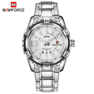 NAVIFORCE Fashion Casual Brand Waterproof Quartz Watch Men Military Stainless Steel Sports Watches Man Clock Relogio Masculino