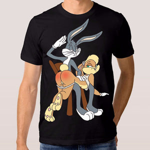 Rabbit Bunny and Lola T-Shirt Men and Women Bugs Cartoon Tee big Size S-XXXL