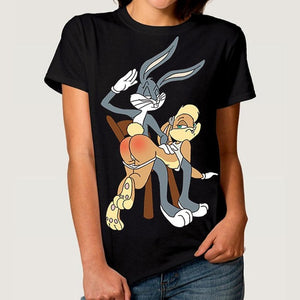 Rabbit Bunny and Lola T-Shirt Men and Women Bugs Cartoon Tee big Size S-XXXL