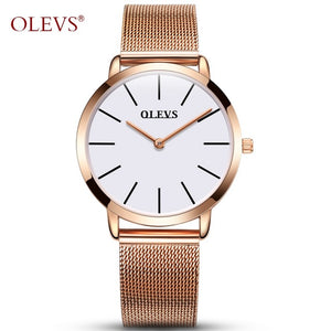 Genuine watch OLEVS Brand Luxury Women Watches Waterproof Business Rose Gold Stainless Steel Ladies Quartz Calendar Wrist watch