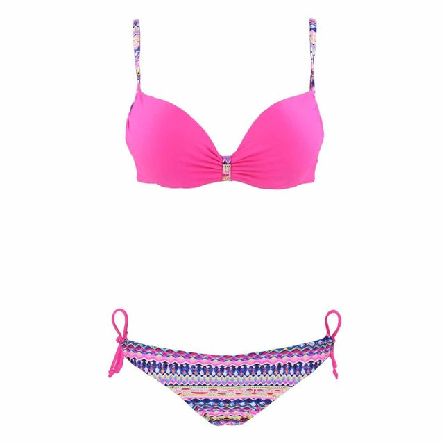 Bikini 2018 Swimwear Women Halter Vintage Bathing Suit Bikini Push Up Padding Sexy Brazilian Tropical Swimsuit Bikini