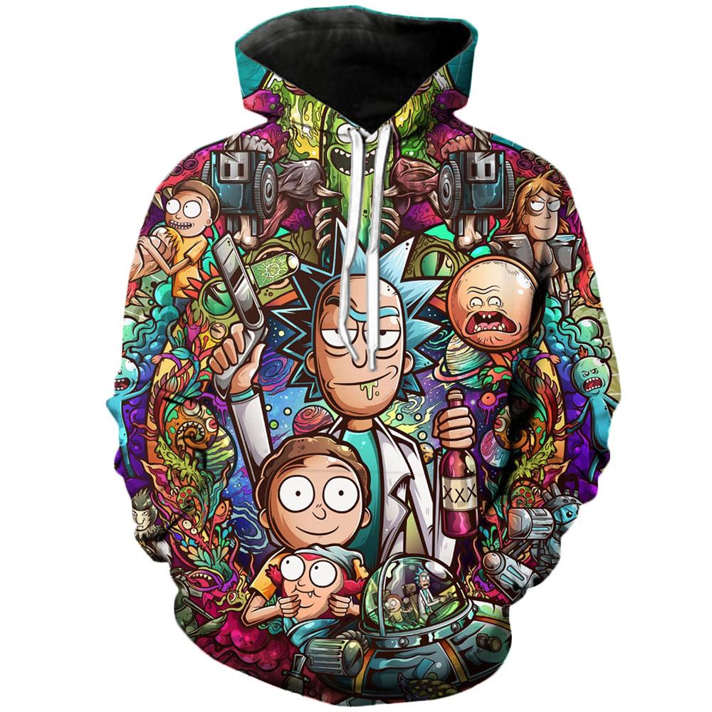 Rick And Morty Hoodies 3D Unisex Sweatshirt Men Brand Hoodie Comic Casual Tracksuit Fashion Hooded Pullover Drop Ship Streetwear