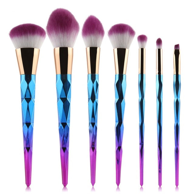 Pro Colorful Soft Makeup Brushes Set Foundation Powder Blush Eye Shadow Coutour Blending Make Up Brush Beauty Cosmetic Tool Kit