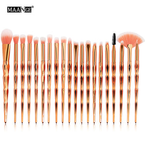 Pro Colorful Soft Makeup Brushes Set Foundation Powder Blush Eye Shadow Coutour Blending Make Up Brush Beauty Cosmetic Tool Kit