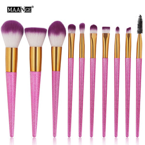 Pro Colorful Soft Makeup Brushes Set Foundation Powder Blush Eye Shadow Coutour Blending Make Up Brush Beauty Cosmetic Tool Kit