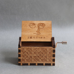 Antique Carved Music Box game of thrones harry potter Star Wars Wooden Hand Crank Theme