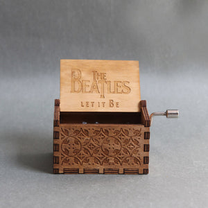 Antique Carved Music Box game of thrones harry potter Star Wars Wooden Hand Crank Theme