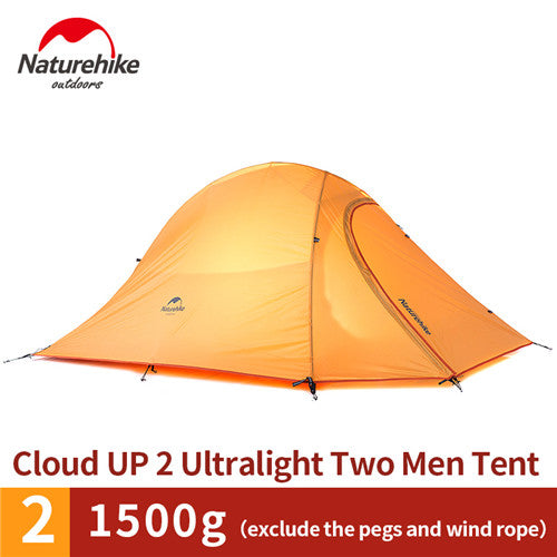 Naturehike CloudUp Series Ultralight Hiking Tent 20D Fabric For 2 Person With Mat NH15T002-T