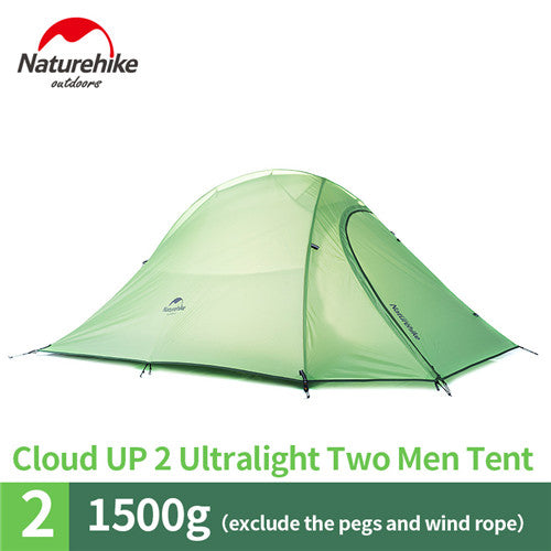 Naturehike CloudUp Series Ultralight Hiking Tent 20D Fabric For 2 Person With Mat NH15T002-T