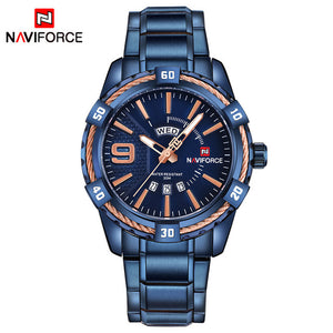 NAVIFORCE Fashion Casual Brand Waterproof Quartz Watch Men Military Stainless Steel Sports Watches Man Clock Relogio Masculino