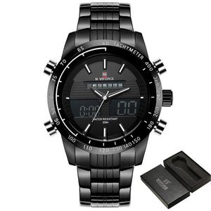 Luxury Brand NAVIFORCE Men Fashion Sport Watches Men's Quartz Digital Analog Clock Man Full Steel Wrist Watch relogio masculino