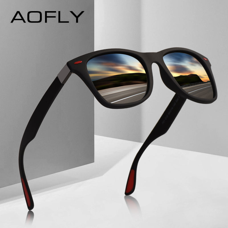 AOFLY BRAND DESIGN New 2018 Classic Polarized Sunglasses Men Driving TR90 Frame Sun Glasses Male Goggles UV400 Gafas AF8083