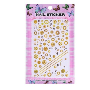 1 Sheet Embossed 3D Nail Stickers Blooming Flower 3D Nail Art Stickers Decals Adhesive Manicure Nail Art Tips Decoration SAF199