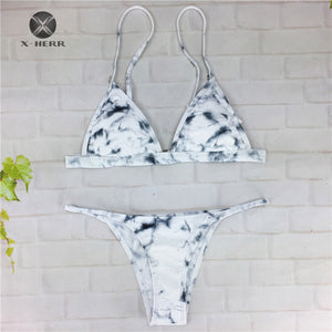 Swimwear Women Sexy Micro Bikinis Set Leaf Triangle Bathing Suit Brazilian Bikini Thong Swimsuit Maillot De Bain Femme 2018