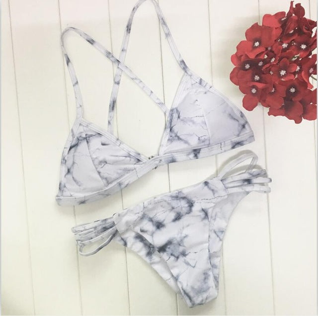 Swimwear Women Sexy Micro Bikinis Set Leaf Triangle Bathing Suit Brazilian Bikini Thong Swimsuit Maillot De Bain Femme 2018