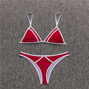 Swimwear Women Sexy Micro Bikinis Set Leaf Triangle Bathing Suit Brazilian Bikini Thong Swimsuit Maillot De Bain Femme 2018