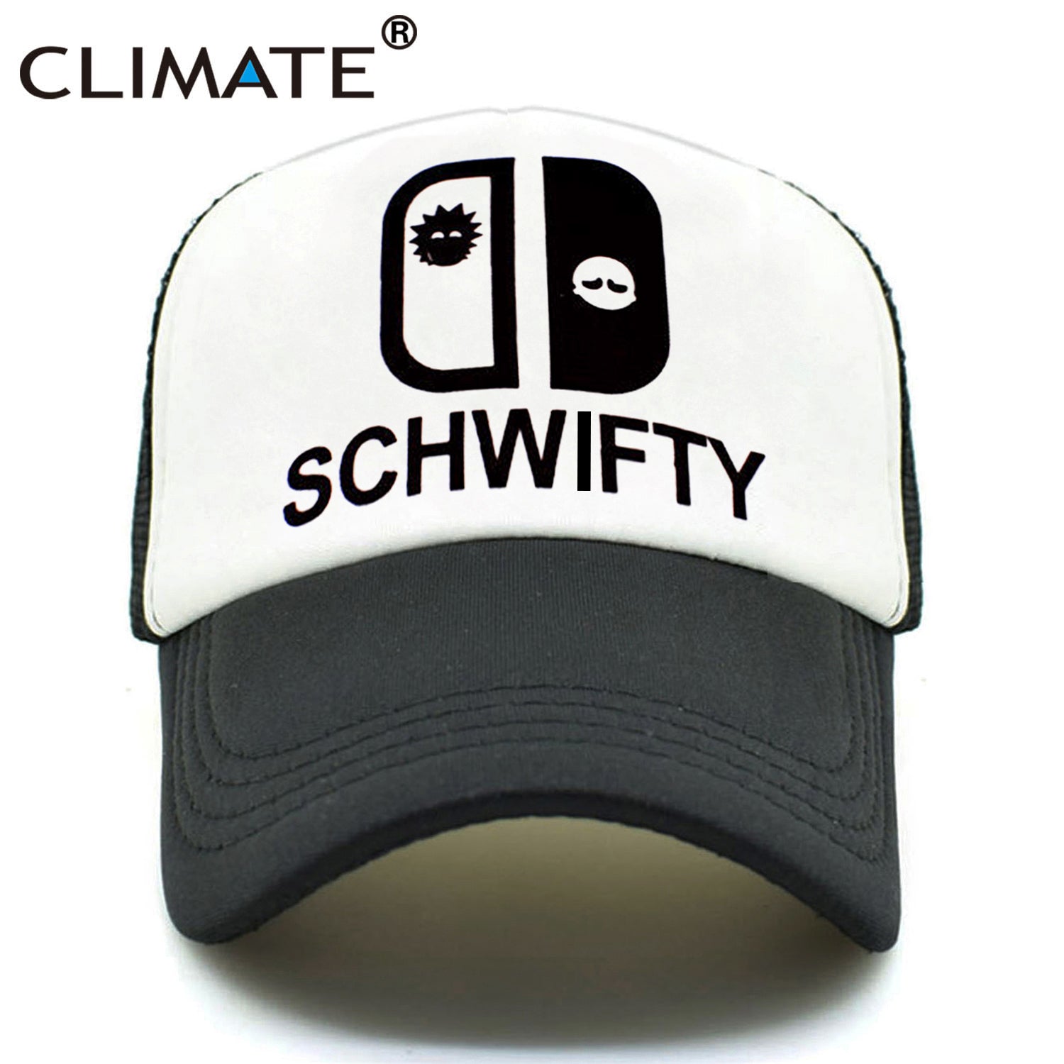 CLIMATE Men Women Rick and Morty Caps Get Schwifty Summer Trucker Caps Cool Funny Rick Morty Baseball Mesh Net Cool Caps Hat