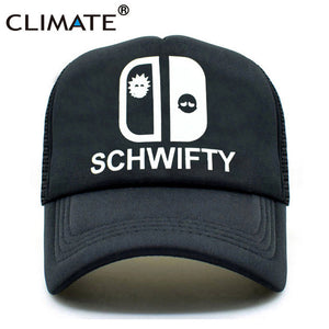 CLIMATE Men Women Rick and Morty Caps Get Schwifty Summer Trucker Caps Cool Funny Rick Morty Baseball Mesh Net Cool Caps Hat